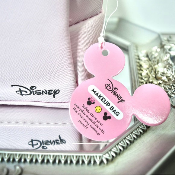 NEW CRÈME Shop Disney Mickey & Minnie Mouse Travel Pouch Pink - Picture 5 of 11